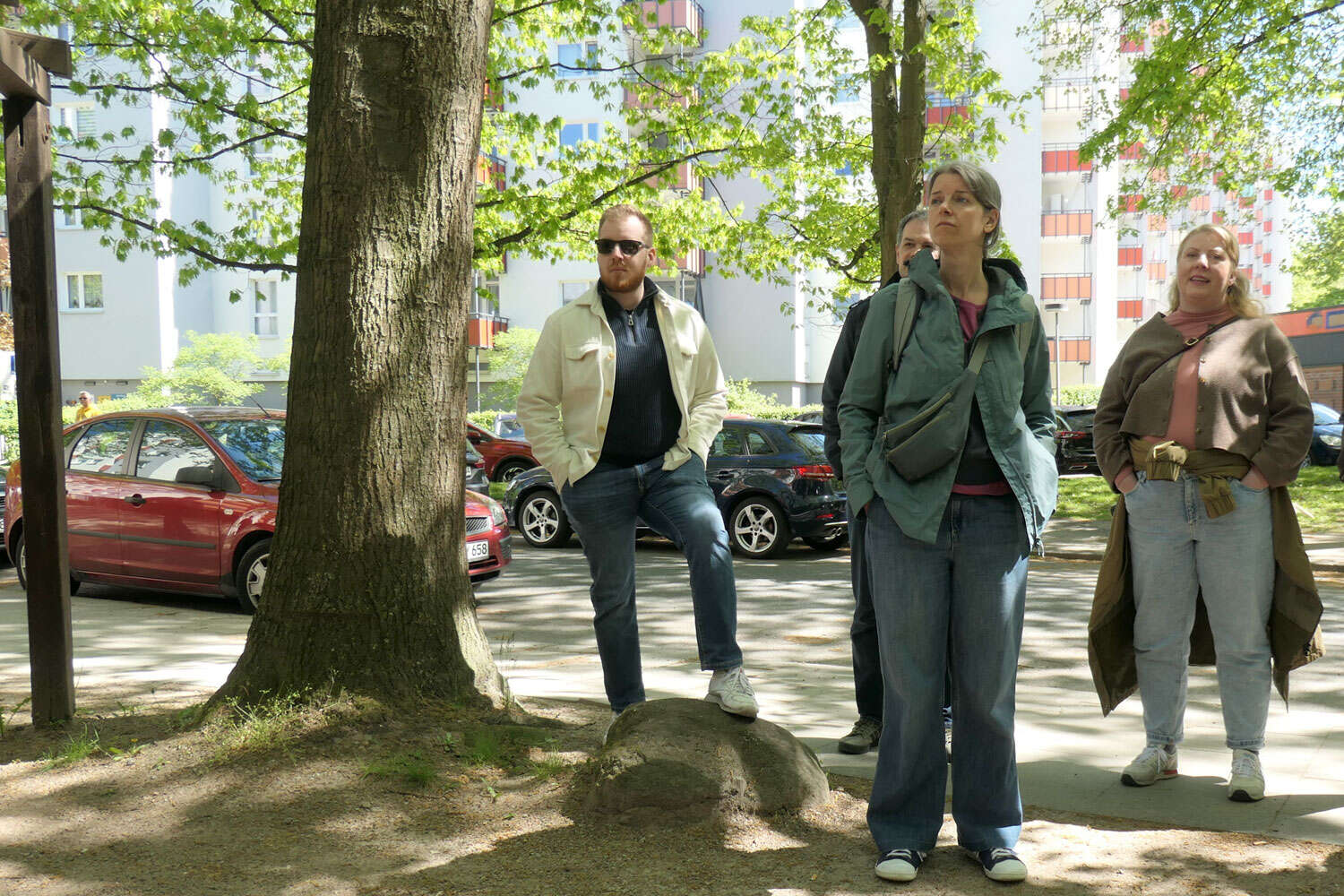 Beim Stadtteilrundgang in Steilshoop